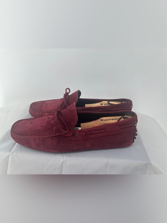 Aurelien maroon red driving loafers main image 7